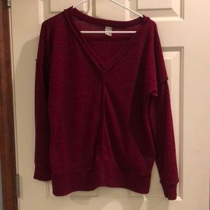 Red paper crane sweater medium